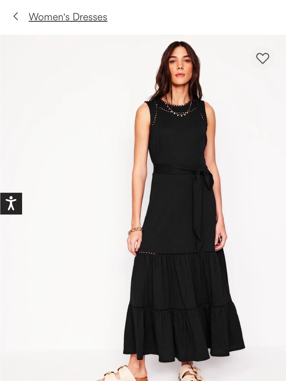 Boden Mila Trim Tiered Jersey Dress
